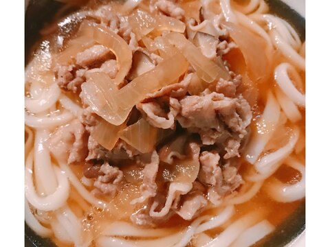 節約！豚肉うどん♪